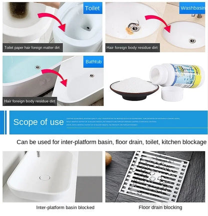 100g Powerful Sink Drain Cleaner High Efficiency  Clog Remover Kitchen Sewer Power Pipe Channel Powder Cleaning Tools