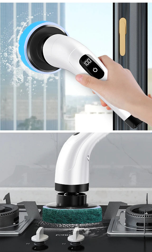 Cordless Household Spin Scrubber Kitchen Gadgets Hair Brushes Bathroom Broom Toilet  Multipurpose Cleaning Brush  Electric Mops