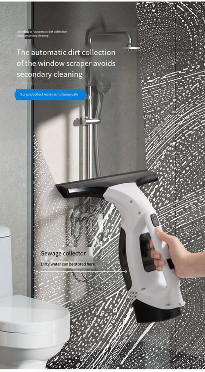 Multifunctional Electric Cordless Window Cleaner Machine White Cordless Rechargeable Automatic Portable Glass Cleaner Tools