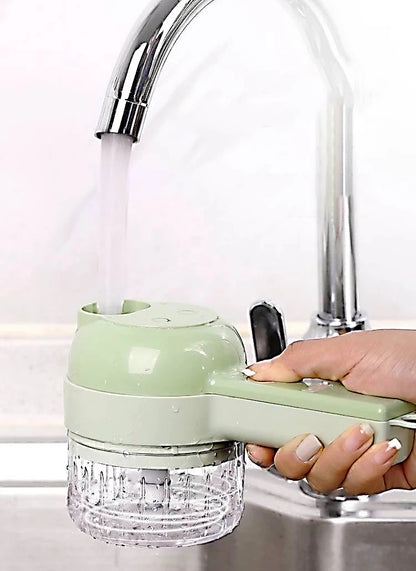 5 in 1 Electric Vegetable Cutter Set  Portable, Rechargeable, Wireless Food Processor & Chopper Machine for Pepper, Garlic& Meat