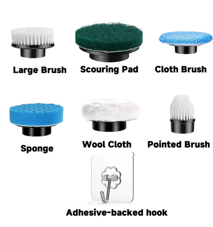 Cordless Household Spin Scrubber Kitchen Gadgets Hair Brushes Bathroom Broom Toilet  Multipurpose Cleaning Brush  Electric Mops