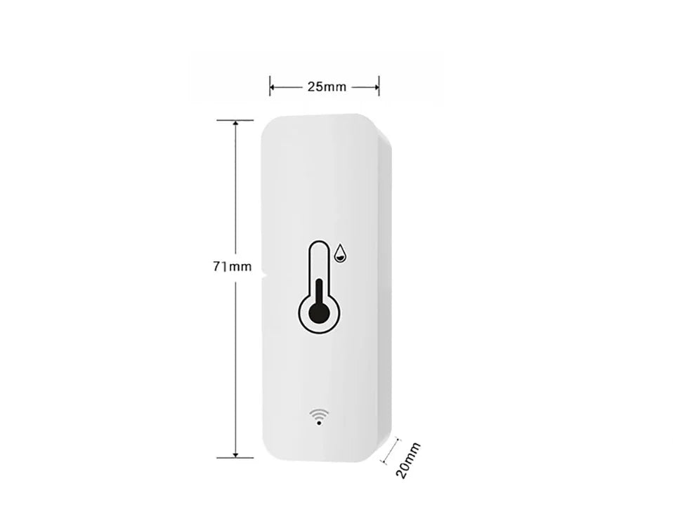 ZigBee 3.0 Smart Temperature And Humidity Sensor Tuya WiFi Indoor Hygrometer APP Monitor Real-time Updates APP Amart Home Alexa