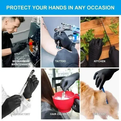 Disposable Nitrile Waterproof Gloves Dish Washing Kitchen Household Gloves Dog Wash Cleaning Glove for Food Working Latex Gloves