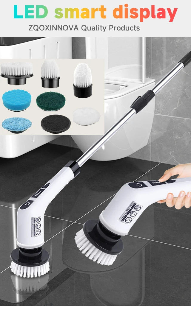 Cordless Household Spin Scrubber Kitchen Gadgets Hair Brushes Bathroom Broom Toilet  Multipurpose Cleaning Brush  Electric Mops