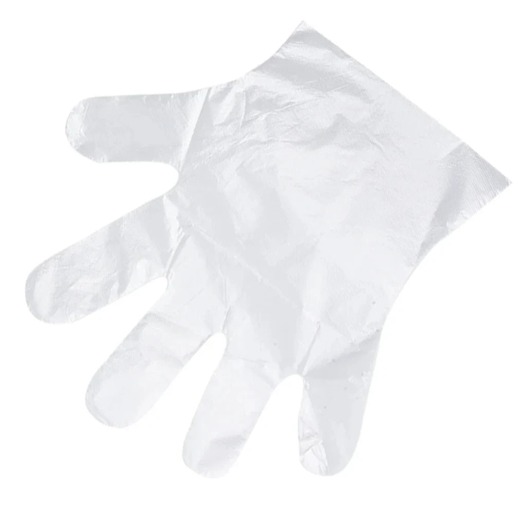100/200Pcs Disposable Gloves Plastic Gloves Transparent Eco-Friendly Cleaning Gloves for DIY Cooking Kitchen Accessories