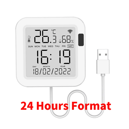 Tuya WiFi Temperature Humidity Smart Sensor With Backlight for Smart Home Var SmartLife Work with Alexa Google Assistant