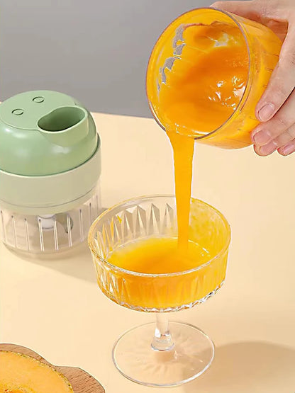 5 in 1 Electric Vegetable Cutter Set  Portable, Rechargeable, Wireless Food Processor & Chopper Machine for Pepper, Garlic& Meat