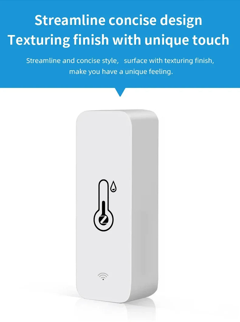 ZigBee 3.0 Smart Temperature And Humidity Sensor Tuya WiFi Indoor Hygrometer APP Monitor Real-time Updates APP Amart Home Alexa