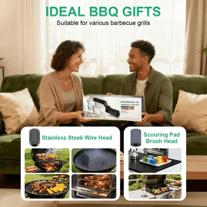 BBQ Grill Brush 3-Speed Settings Electric Grill Brush,180° Adjustable Head,90 Mins Grill Cleaner for Outdoor Griddles Smokers