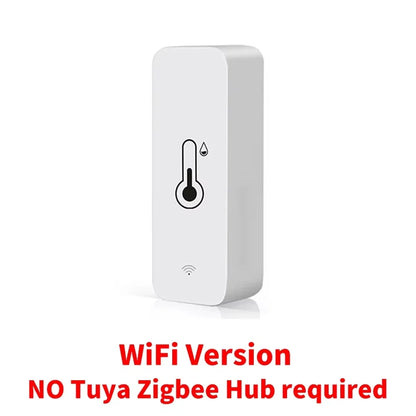 ZigBee 3.0 Smart Temperature And Humidity Sensor Tuya WiFi Indoor Hygrometer APP Monitor Real-time Updates APP Amart Home Alexa