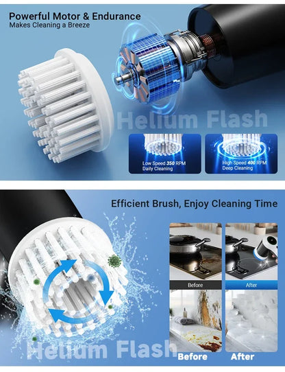 Cordless Household Spin Scrubber Kitchen Gadgets Hair Brushes Bathroom Broom Toilet  Multipurpose Cleaning Brush  Electric Mops