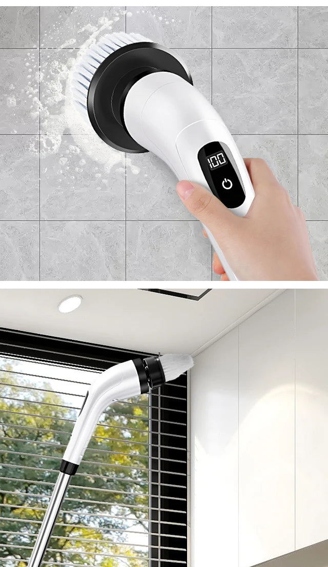 Cordless Household Spin Scrubber Kitchen Gadgets Hair Brushes Bathroom Broom Toilet  Multipurpose Cleaning Brush  Electric Mops