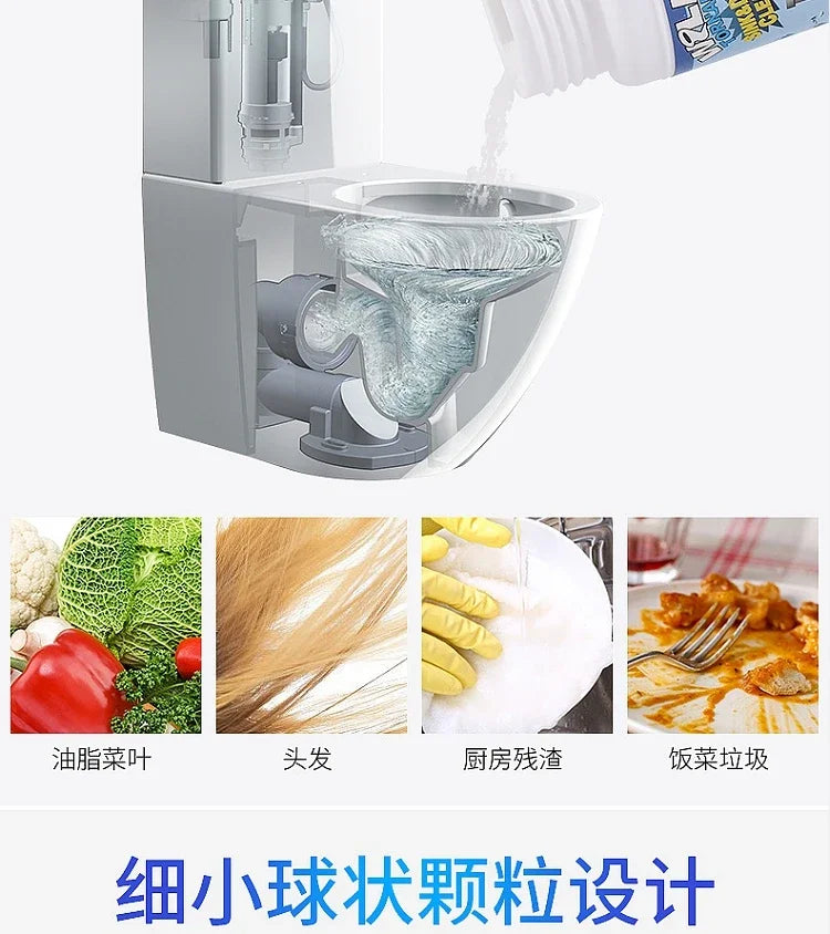 100g Powerful Sink Drain Cleaner High Efficiency  Clog Remover Kitchen Sewer Power Pipe Channel Powder Cleaning Tools