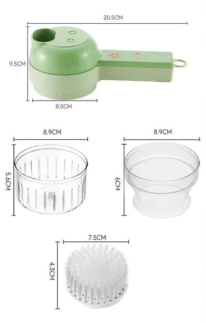 5 in 1 Electric Vegetable Cutter Set  Portable, Rechargeable, Wireless Food Processor & Chopper Machine for Pepper, Garlic& Meat