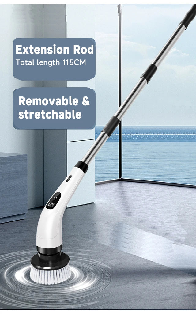 Cordless Household Spin Scrubber Kitchen Gadgets Hair Brushes Bathroom Broom Toilet  Multipurpose Cleaning Brush  Electric Mops