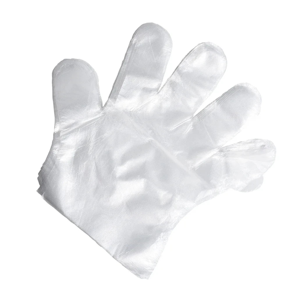 100/200Pcs Disposable Gloves Plastic Gloves Transparent Eco-Friendly Cleaning Gloves for DIY Cooking Kitchen Accessories