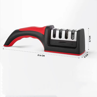 3-Segment Knife Sharpener Knife Sharpeners for Kitchen Knives Stainless Steel Three-Purpose Sharpening Stone for Kitchen Tools